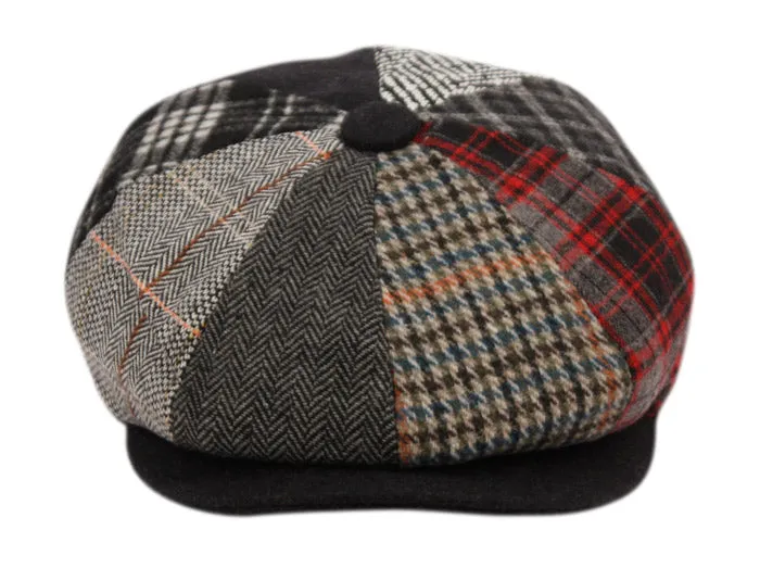 The Wool Patchwork Newsboy Cap