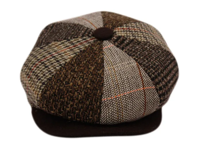 The Wool Patchwork Newsboy Cap