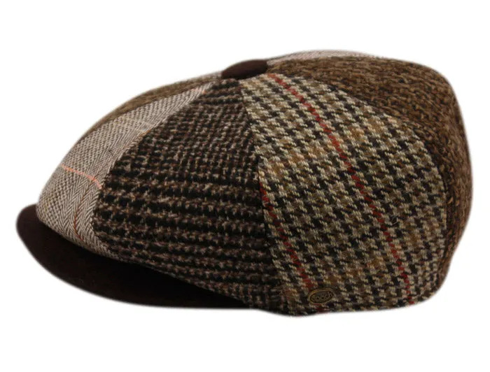 The Wool Patchwork Newsboy Cap