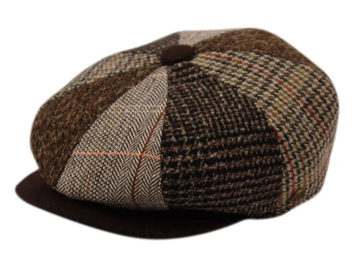 The Wool Patchwork Newsboy Cap