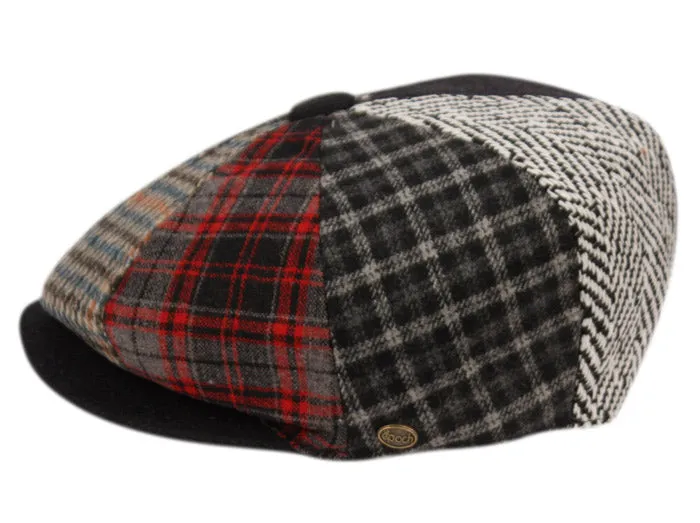 The Wool Patchwork Newsboy Cap