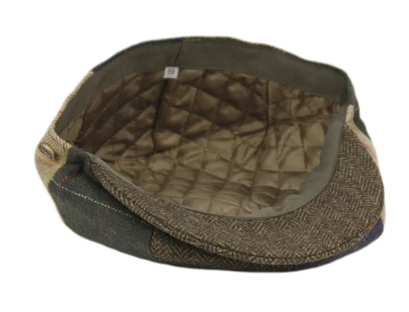 The Wool Patchwork Newsboy Cap