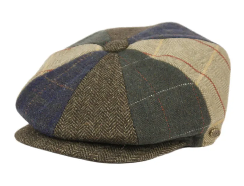 The Wool Patchwork Newsboy Cap