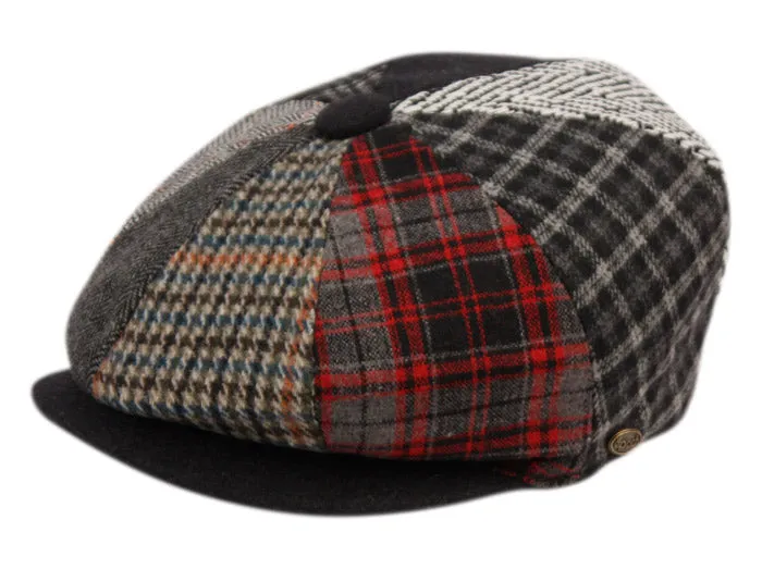 The Wool Patchwork Newsboy Cap