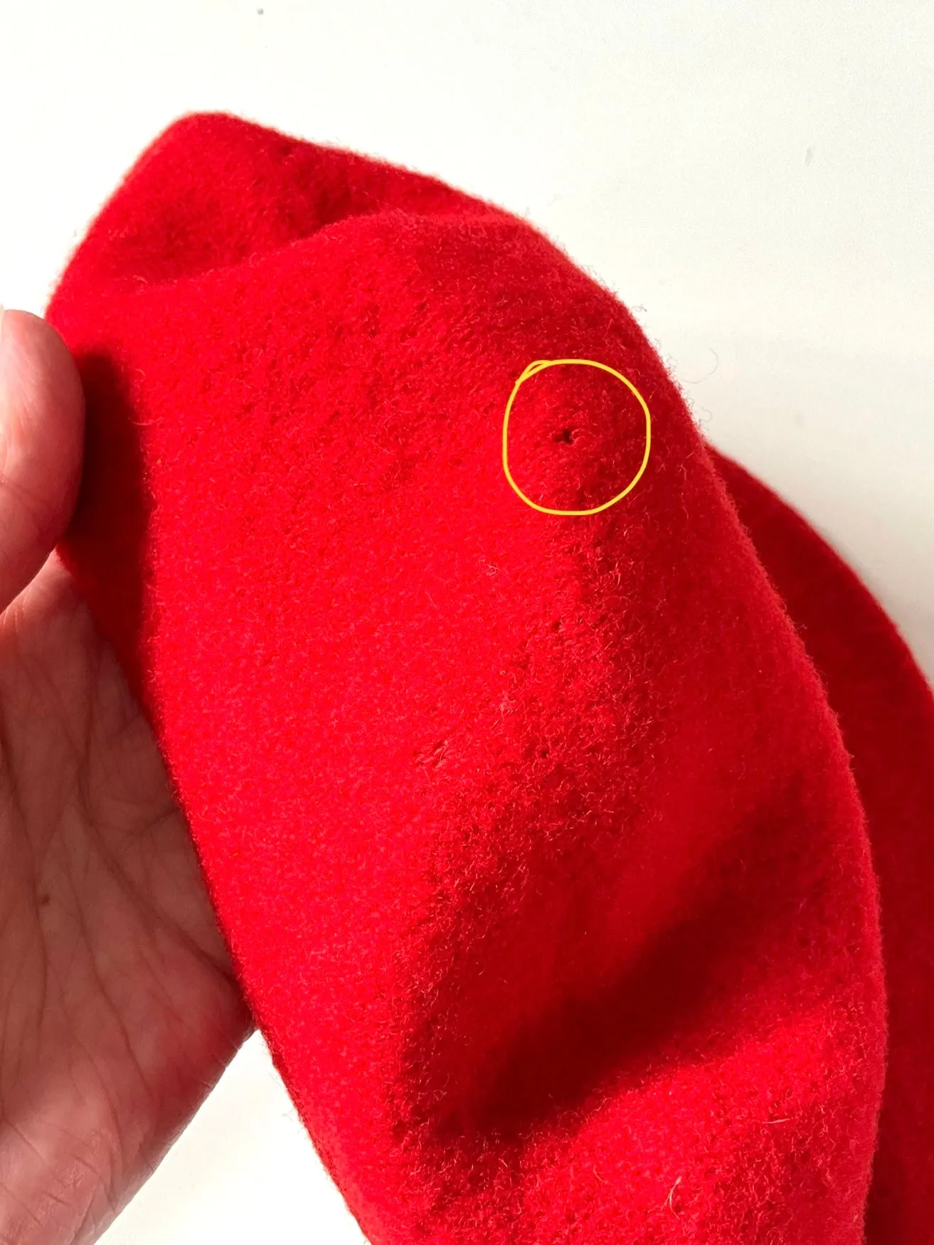 Vintage Red Wool Beret