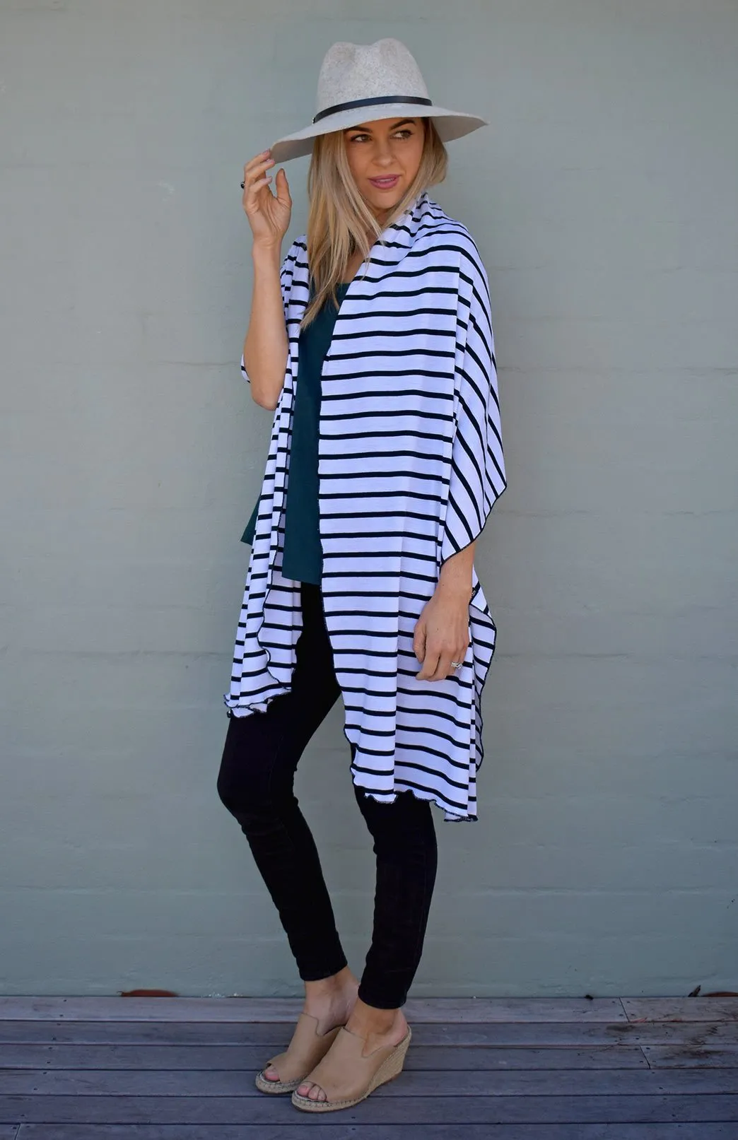 Wide Multi Striped Scarf