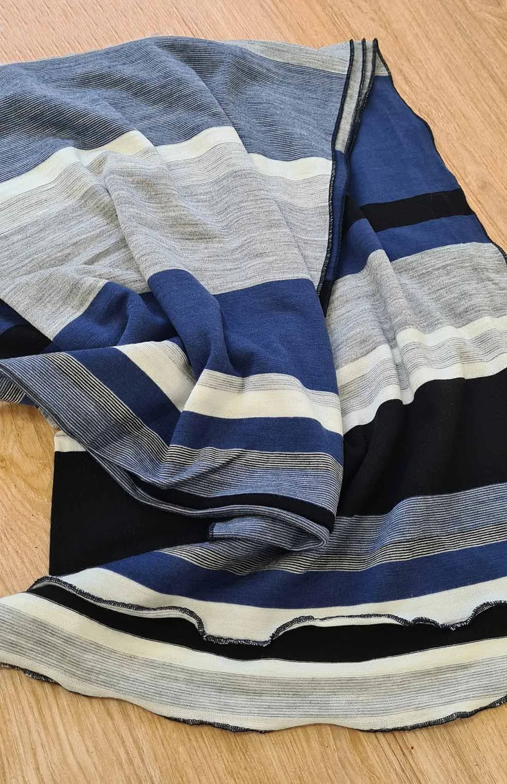 Wide Multi Striped Scarf