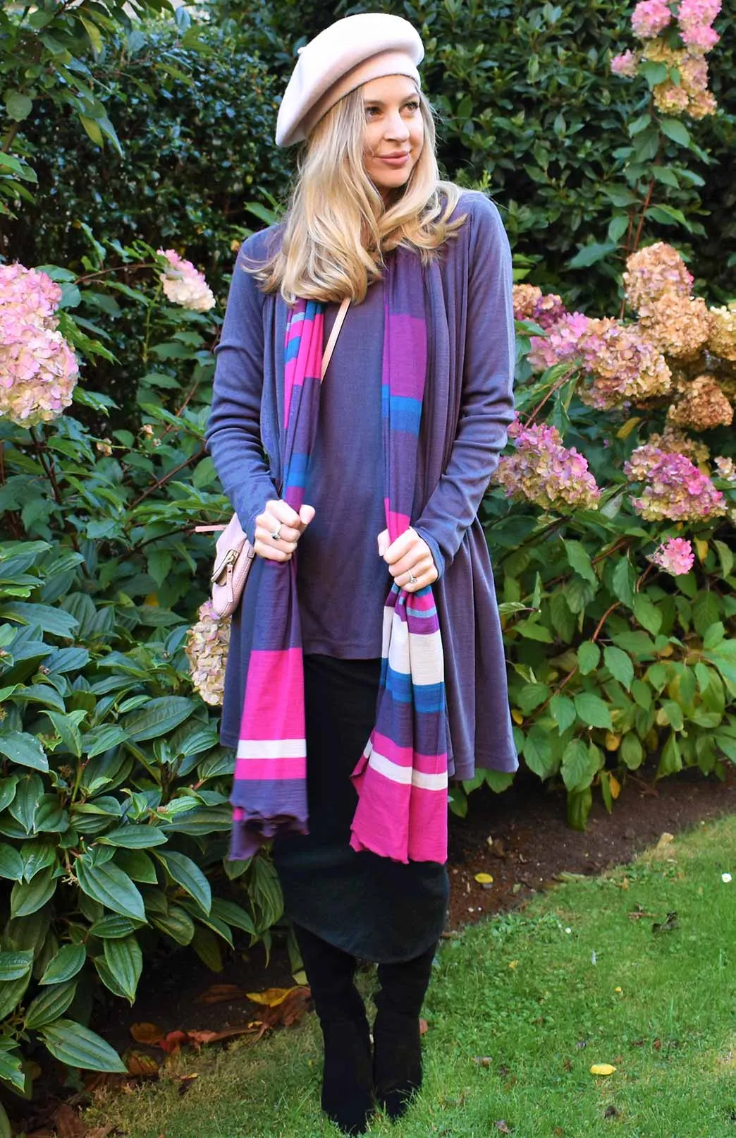 Wide Multi Striped Scarf