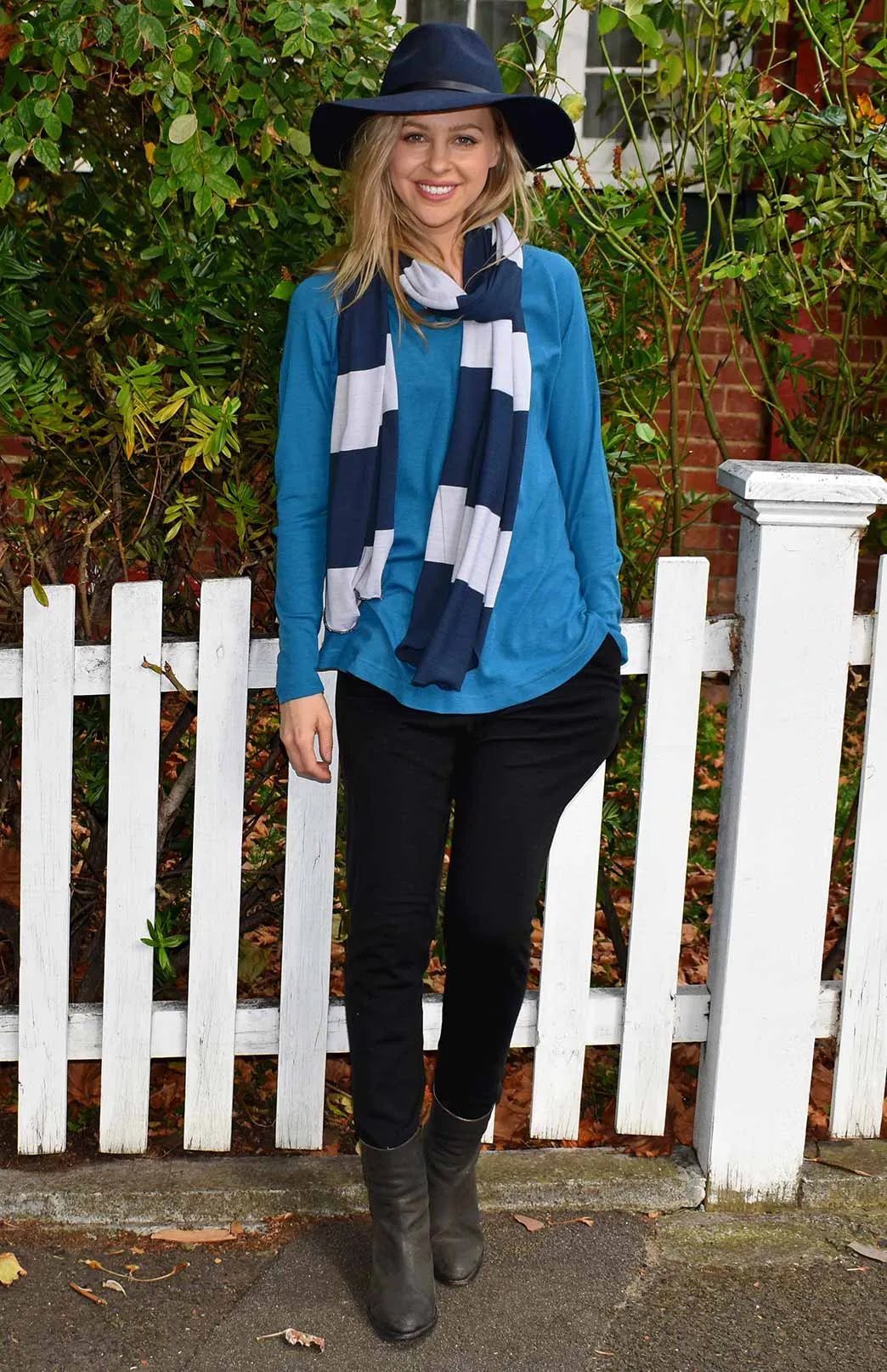 Wide Multi Striped Scarf