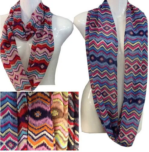 women's lightweight chevron infinity scarves Case of 24