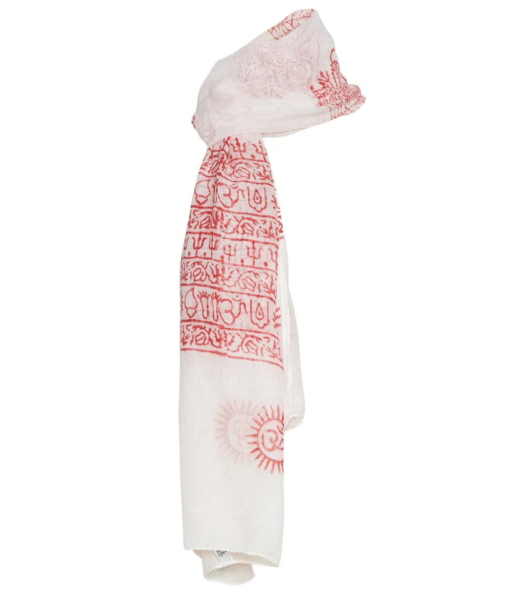 Yak & Yeti Mantra Om Printed Rayon Scarves