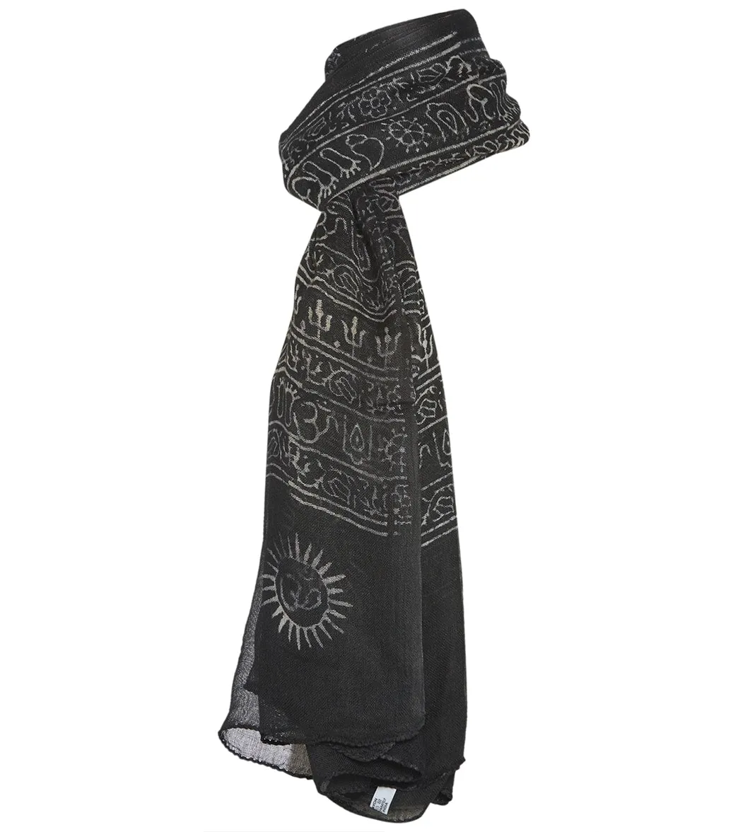 Yak & Yeti Mantra Om Printed Rayon Scarves