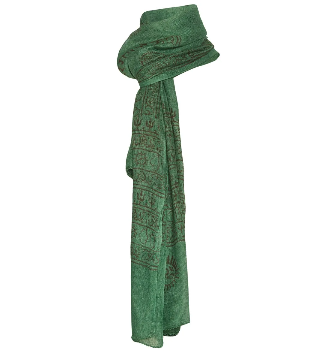 Yak & Yeti Mantra Om Printed Rayon Scarves