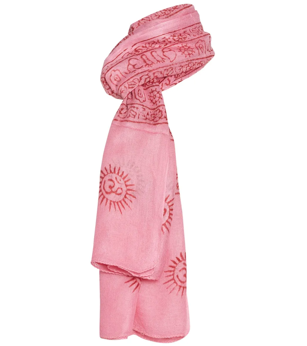 Yak & Yeti Mantra Om Printed Rayon Scarves